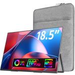 VisionOwl Large Portable Monitor-18.5 Inch Computer Gaming Display 100Hz 125% sRGB FHD 1080P USB-C HDMI IPS Screen for Laptop Mac Surface PC PS4/PS5 Xbox Built-in Kickstand, Speakers, VESA Mountable