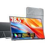 kksmart Portable Monitor 18.5 inch 1080P FHD 128% sRGB 100Hz, Travel Monitor for Laptop MacBook Surface PC Xbox PS5, HDMI Dual USB-C VESA Compatible Built-in Speaker, with Kickstand