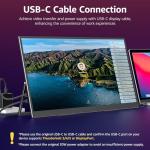 VisionOwl Large Portable Monitor-18.5 Inch Computer Gaming Display 100Hz 125% sRGB FHD 1080P USB-C HDMI IPS Screen for Laptop Mac Surface PC PS4/PS5 Xbox Built-in Kickstand, Speakers, VESA Mountable