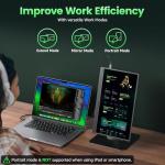 cocopar Portable Monitor 15.6 Inch Upgraded Travel 1080P Monitor with Speaker Full Size HDMI USB-C External Display for Laptop MacBook Surface PC Xbox PS4/5, with Kickstand VESA Compatible