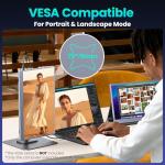 Upperizon Portable Monitor 15.6 Inch 1080P FHD HDR IPS Travel Screen HDMI USB-C Portable Monitor for Laptop MacBook PC Surface Xbox PS4/5 with Cover, VESA Compatible