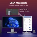 VisionOwl Large Portable Monitor-18.5 Inch Computer Gaming Display 100Hz 125% sRGB FHD 1080P USB-C HDMI IPS Screen for Laptop Mac Surface PC PS4/PS5 Xbox Built-in Kickstand, Speakers, VESA Mountable