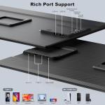 24" Large Portable Monitor, 1080P FHD 100Hz Laptop Screen Extender, 125% sRGB IPS Monitor Extender, USB C HDMI Office Gaming with Detachable Stand, Travel monitor for Window MAC Phone Xbox Switch