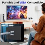 23.8'' Portable Monitor,FHD 1080P 100Hz IPS Laptop Screen Extender,USB-C HDMI Large Office Gaming Second Monitor Extender with Detachable Stand for Mac Windows PS5 Xbox Switch(Built-in Speakers)