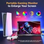 Upperizon Large Portable Monitor 18.5 inch 1080P FHD 100Hz 125% sRGB HDMI USB-C Portable Computer Monitor for Laptop MacBook Xbox PS4/5, Travel External Monitor with Kickstand, VESA Compatible