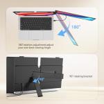 POTTMACEE Laptop Screen Extender, Ultra-Thin 14.2" FHD IPS Dual Screen, Portable Monitor for Laptop 13–17.3" with USB-C/HDMI Port, Plug & Play for Windows/Mac/Android/PS5