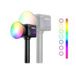 60W Portable RGB LED Video Light, Handheld Fill Light with 20 Scenes, 27000Lux, 2800-7500K, CRI97+, Dimmable COB Continuous Lighting, Built-in Battery & PD Fast Charge for Video Recording, Streaming