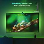 deerdance TV LED Backlight Sync to Screen TV LED Lights That Change with TV Picture Immersive LED TV Light with AR Sensor Camera RGB LED Light Strip for TV PC 65 24-100inch 14.8FT (Remote Control)