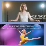 60W Portable RGB LED Video Light, Handheld Fill Light with 20 Scenes, 27000Lux, 2800-7500K, CRI97+, Dimmable COB Continuous Lighting, Built-in Battery & PD Fast Charge for Video Recording, Streaming