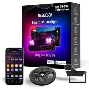 Aura TV Backlight for 70-85 inch TVs | Color-Sync Technology | Multi-Color LED RGBMC Lights | Wi-Fi | App Controlled | AI Sync Sensor | Immersive Viewing Experience | Ambient Light
