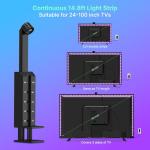 deerdance TV LED Backlight Sync to Screen TV LED Lights That Change with TV Picture Immersive LED TV Light with AR Sensor Camera RGB LED Light Strip for TV PC 65 24-100inch 14.8FT (Remote Control)