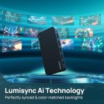 Linkind TV Backlight Sync to Screen, HDMI Sync Box with AI LumiSync Technology, Supports 4K@60Hz, Cuttable LED Backlights Sync to Screen for 27-90 inch TVs, Real-time Syncing with Other Aidot Lights