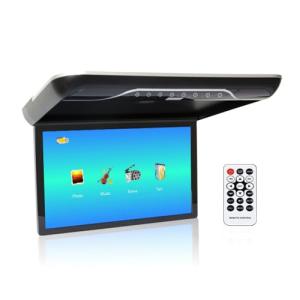 Kunfine Car 19 Inch Overhead Monitor Screen Display LED Vehicle Flip Down Roof Mount Console HDMI TV Player Control Panel NO DVD(Black)