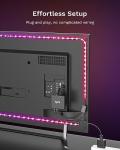 Lytmi TV LED Backlight with HDMI 2.0 Sync Stick Immersive RGBIC Backlight for 25-55 inch TVs Plug and Play Cuttable TV Light Strips Sync TV Lights for Games Music Movies LDD31