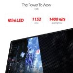 ASUS ROG Swift 32” 4K HDR Gaming Monitor - 144Hz DSC, UHD (3840 x 2160) PC Monitor, Mini-LED IPS with G-SYNC Ultimate, Local Dimming, Ideal for Desktop and Computer Monitor Black - - PG32UQX