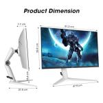 KOORUI Monitor, 27” 240Hz Gaming Monitor, Mini-LED Panel- QHD (2560 x 1440) Computer Screen, 1ms, HDR 1000 Display, 100% sRGB, Height Adjustable, HDMI/DisplayPort, White/Grey, GN10