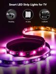 Govee TV LED Backlight Strip, RGBIC Smart LED Backlight for 40-50inch TVs, Music Sync, Wi-Fi Bluetooth & App Control, Works with Alexa & Google Assistant, 77 Scene Modes, Adapter