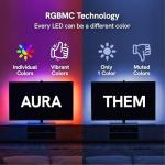 Aura TV Backlight for 70-85 inch TVs | Color-Sync Technology | Multi-Color LED RGBMC Lights | Wi-Fi | App Controlled | AI Sync Sensor | Immersive Viewing Experience | Ambient Light