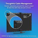 Aura TV Backlight for 70-85 inch TVs | Color-Sync Technology | Multi-Color LED RGBMC Lights | Wi-Fi | App Controlled | AI Sync Sensor | Immersive Viewing Experience | Ambient Light