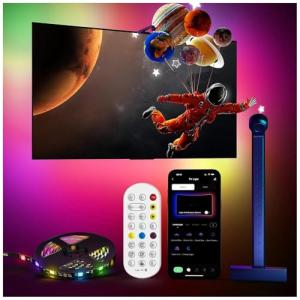 RadiantFlux Smart TV LED Backlight,12.5ft LED Strip Light,LED Light for 40-60 Inch TV,Lights Sync with Screen and Music, Remote Control and Smart APP Control,Smart Lighting for Movies,Games