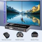 HDMI 4K LED Video TV Wall Processor,Video Wall Controller 2X2 with RS232,180° Rotate，Audio Extractor, 8 Splicing Modes1x1,2x2,1x2,1x3,1x4,2x1,3x1,4x1,Support 4 TV Screens into 1 Wall Display