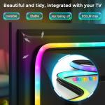 LightingWill 12.47ft TV LED Backlight for 55-65 in, Smart RGB-IC LED Lights Sync with TV, TV Backlight with 4K HDR HDMI Sync Box, Compatible with PS5/Xbox/PC
