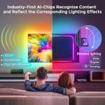 LightingWill 12.47ft TV LED Backlight for 55-65 in, Smart RGB-IC LED Lights Sync with TV, TV Backlight with 4K HDR HDMI Sync Box, Compatible with PS5/Xbox/PC