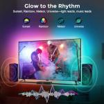 LightingWill 12.47ft TV LED Backlight for 55-65 in, Smart RGB-IC LED Lights Sync with TV, TV Backlight with 4K HDR HDMI Sync Box, Compatible with PS5/Xbox/PC