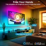 LightingWill 12.47ft TV LED Backlight for 55-65 in, Smart RGB-IC LED Lights Sync with TV, TV Backlight with 4K HDR HDMI Sync Box, Compatible with PS5/Xbox/PC