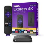 Roku Express 4K 2022 | Streaming Media Player HD/4K/HDR with Smooth Wireless Streaming and Roku Simple Remote with TV Controls, Includes Premium HDMI Cable