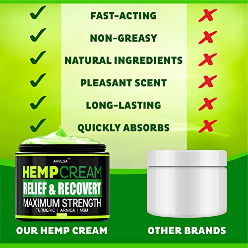 Hemp Cream with Turmeric & Arnica for Pain Relief