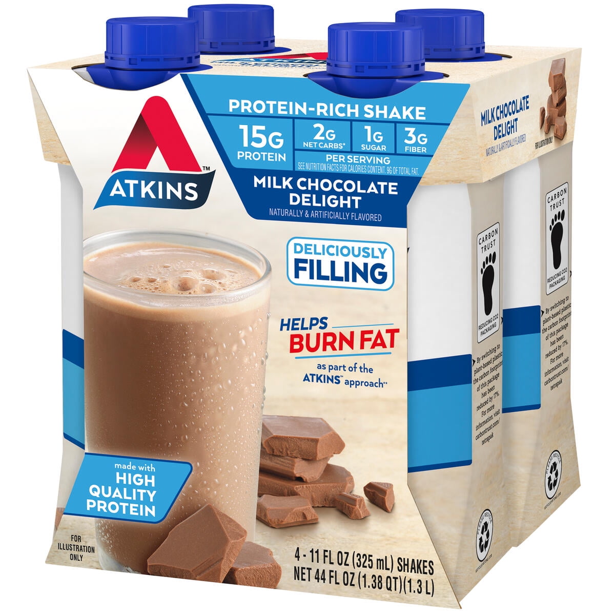 Atkins Milk Chocolate Protein Shake (4-pack)