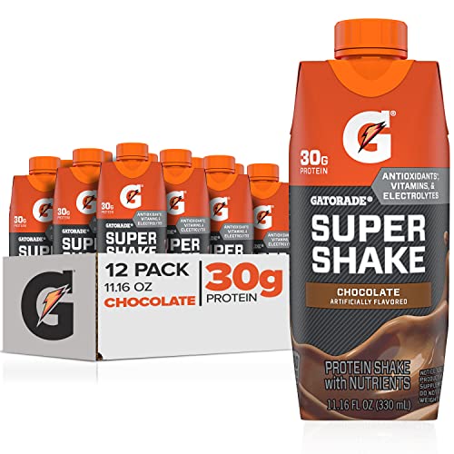 Gatorade Super Shake Chocolate Protein, 30g, 4 Count