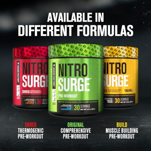 NITROSURGE Pre Workout Powder - Cherry Limeade 30 Servings