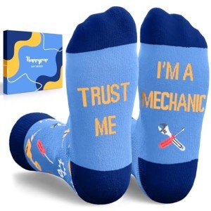 HAPPYPOP Trust Me I’m a Mechanic Crew Socks
