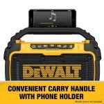 DEWALT 20V MAX Bluetooth Speaker with Phone Holder