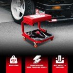 Torin TR6300 Red Rolling Creeper Mechanic Stool