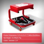 Torin TR6300 Red Rolling Creeper Mechanic Stool