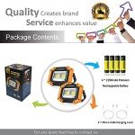 FOSFIS 30W Rechargeable LED Work Light - 2 Pack