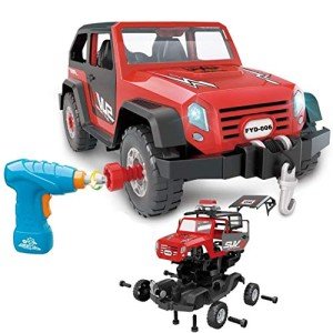 2in1 Take Apart Jeep Assembly Playset with Drill