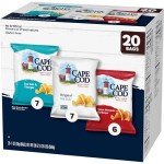 Cape Cod Potato Chips Variety Pack, 1 Oz, (Pack of 20)