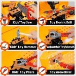 82-Piece Kids Tool Bench Set for Ages 2-7