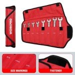 WORKPRO 8-piece Flex-Head Ratcheting Combination Wrench Set, SAE 5/16-3/4 in, 72-Teeth, CR-V Constructed, Nickel Plating with Organizer Bag