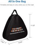 Car Roadside Emergency Kit, Auto Vehicle Truck Safety Emergency Road Side Assistance Kits with Jumper Cables, First Aid Kit, Tow Rope, Reflective Warning Triangle, Tire Pressure Gauge, etc