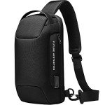 Waterproof Men's Sling Bag with USB Charging Port