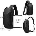 Waterproof Men's Sling Bag with USB Charging Port