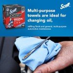 Scott® Shop Towels Original (75190), Blue, Pop-Up Dispenser Box (200 Towels/Box, 8 Boxes/Case, 1,600 Towels/Case)