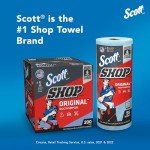 Scott Shop Towels Original, Big Rolls, 4 Packs of 6 Rolls, 11"x9.4" Blue Sheets, 24 Rolls/Case, 1,440 Towels/Case