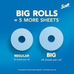 Scott Shop Towels Original, Big Rolls, 4 Packs of 6 Rolls, 11"x9.4" Blue Sheets, 24 Rolls/Case, 1,440 Towels/Case