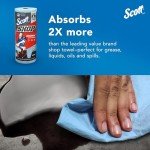 Scott Shop Towels Original, Big Rolls, 4 Packs of 6 Rolls, 11"x9.4" Blue Sheets, 24 Rolls/Case, 1,440 Towels/Case